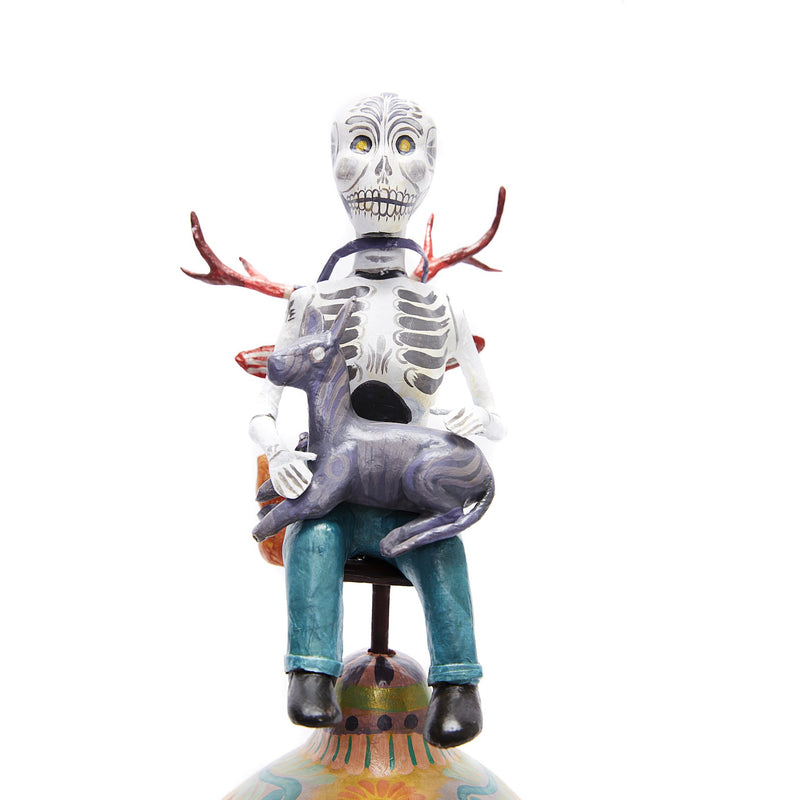 Vueltas de la muerte - Turns of death - Mexican Mechanical Folk Art Carton Sculpture