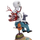 Vueltas de la muerte - Turns of death - Mexican Mechanical Folk Art Carton Sculpture