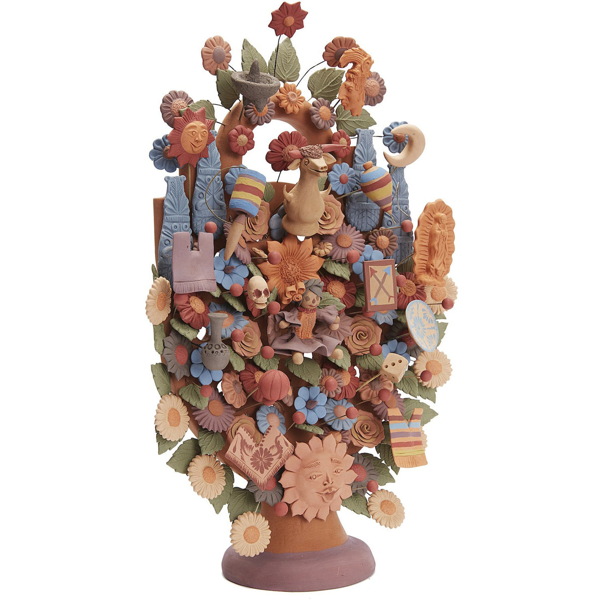 Arbol de Artesanias - Handicraft Tree  / Ceramics Mexican Folk Art Clay