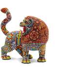 Leon - Lion - Hand Beaded - Mexican Huichol Art - Mexican Folk Art | Cactus Fine Art