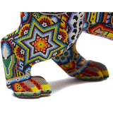 Leon - Lion - Hand Beaded - Mexican Huichol Art - Mexican Folk Art | Cactus Fine Art