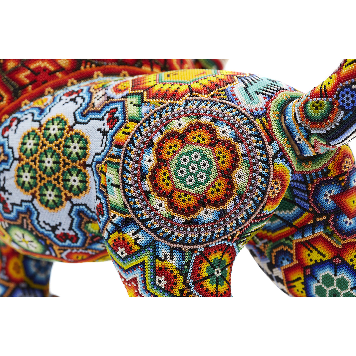 Leon - Lion - Hand Beaded - Mexican Huichol Art - Mexican Folk Art | Cactus Fine Art