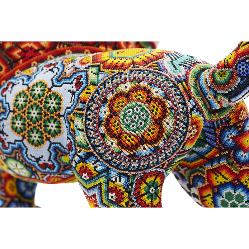 Leon - Lion - Hand Beaded - Mexican Huichol Art - Mexican Folk Art | Cactus Fine Art