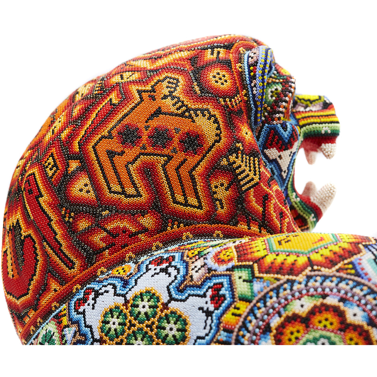 Leon - Lion - Hand Beaded - Mexican Huichol Art - Mexican Folk Art | Cactus Fine Art
