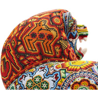 Leon - Lion - Hand Beaded - Mexican Huichol Art - Mexican Folk Art | Cactus Fine Art
