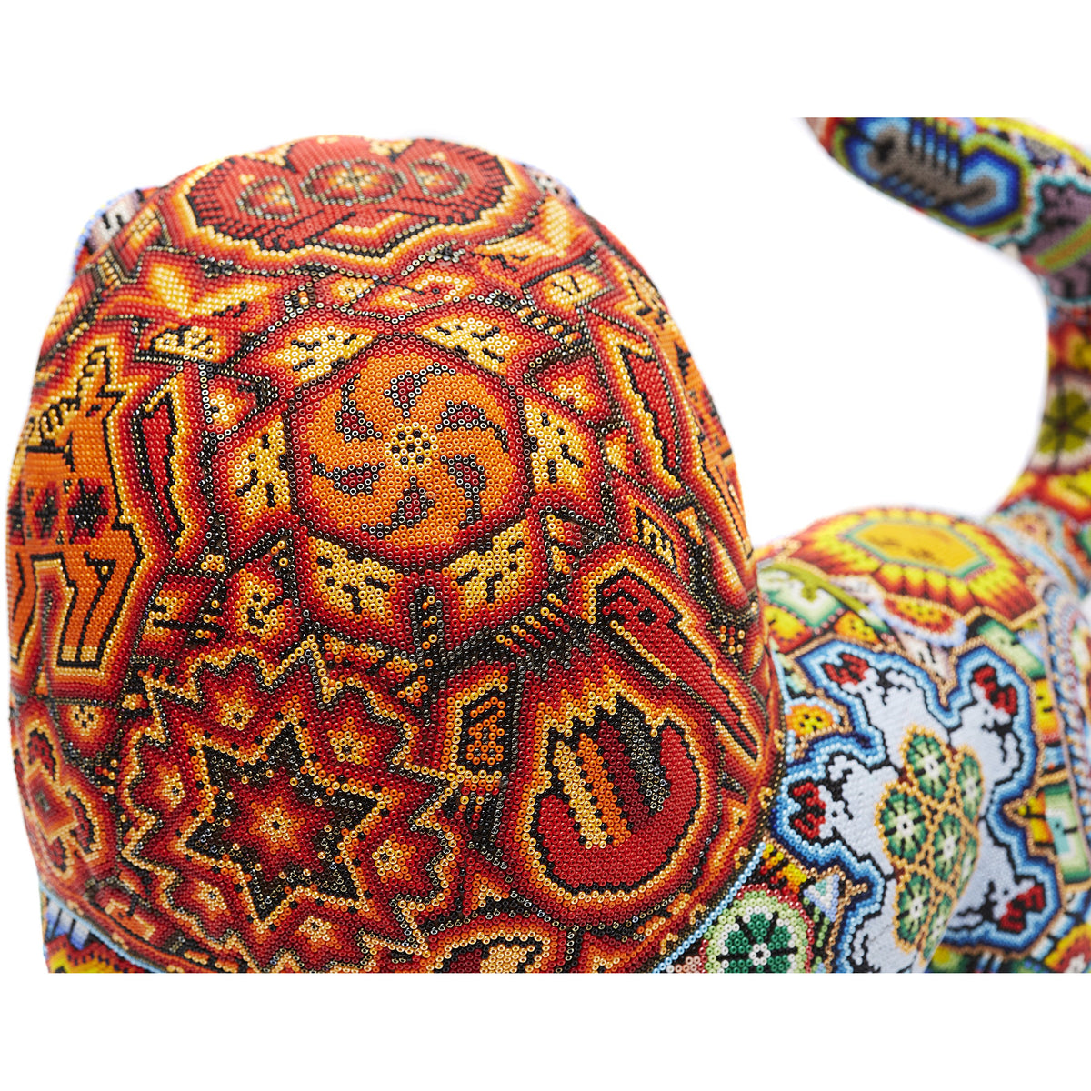 Leon - Lion - Hand Beaded - Mexican Huichol Art - Mexican Folk Art | Cactus Fine Art