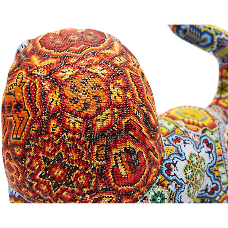 Leon - Lion - Hand Beaded - Mexican Huichol Art - Mexican Folk Art | Cactus Fine Art