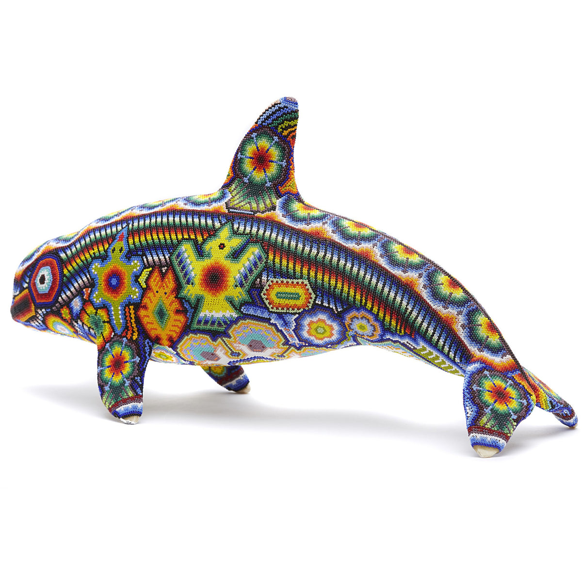 Vaquita Marina - Sea cow - Hand Beaded - Mexican Huichol Art - Mexican Folk Art | Cactus Fine Art
