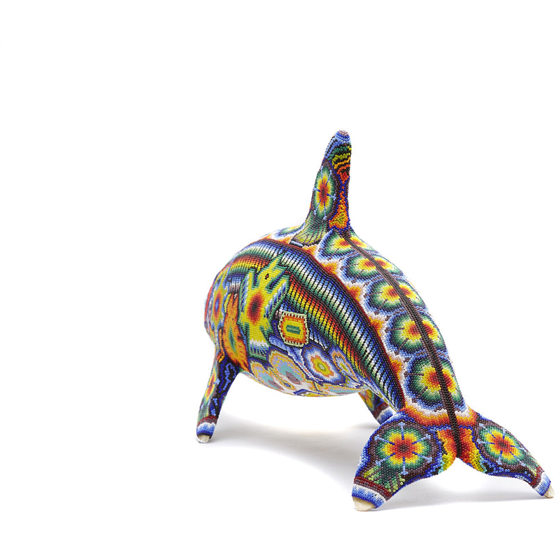 Vaquita Marina - Sea cow - Hand Beaded - Mexican Huichol Art - Mexican Folk Art | Cactus Fine Art