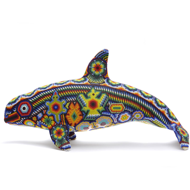 Vaquita Marina - Sea cow - Hand Beaded - Mexican Huichol Art - Mexican Folk Art | Cactus Fine Art
