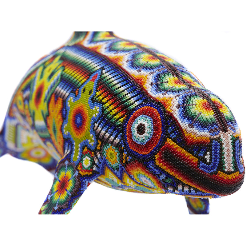 Vaquita Marina - Sea cow - Hand Beaded - Mexican Huichol Art - Mexican Folk Art | Cactus Fine Art