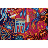 Huichol Indian "Nierika" -  Multicolor Yarn Painting - Mexican Huichol Art - Mexican Folk Art | Cactus Fine Art