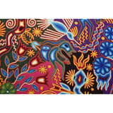 Huichol Indian "Nierika" -  Multicolor Yarn Painting - Mexican Huichol Art - Mexican Folk Art | Cactus Fine Art