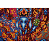 Huichol Indian "Nierika" -  Multicolor Yarn Painting - Mexican Huichol Art - Mexican Folk Art | Cactus Fine Art