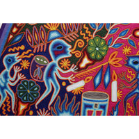 Huichol Indian "Nierika" -  Multicolor Yarn Painting - Mexican Huichol Art - Mexican Folk Art | Cactus Fine Art