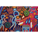 Huichol Indian "Nierika" -  Multicolor Yarn Painting - Mexican Huichol Art - Mexican Folk Art | Cactus Fine Art