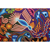 Huichol Indian "Nierika" -  Multicolor Yarn Painting - Mexican Huichol Art - Mexican Folk Art | Cactus Fine Art