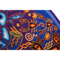 Huichol Indian "Nierika" -  Multicolor Yarn Painting - Mexican Huichol Art - Mexican Folk Art | Cactus Fine Art