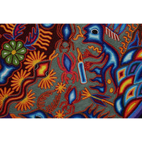 Huichol Indian "Nierika" -  Multicolor Yarn Painting - Mexican Huichol Art - Mexican Folk Art | Cactus Fine Art
