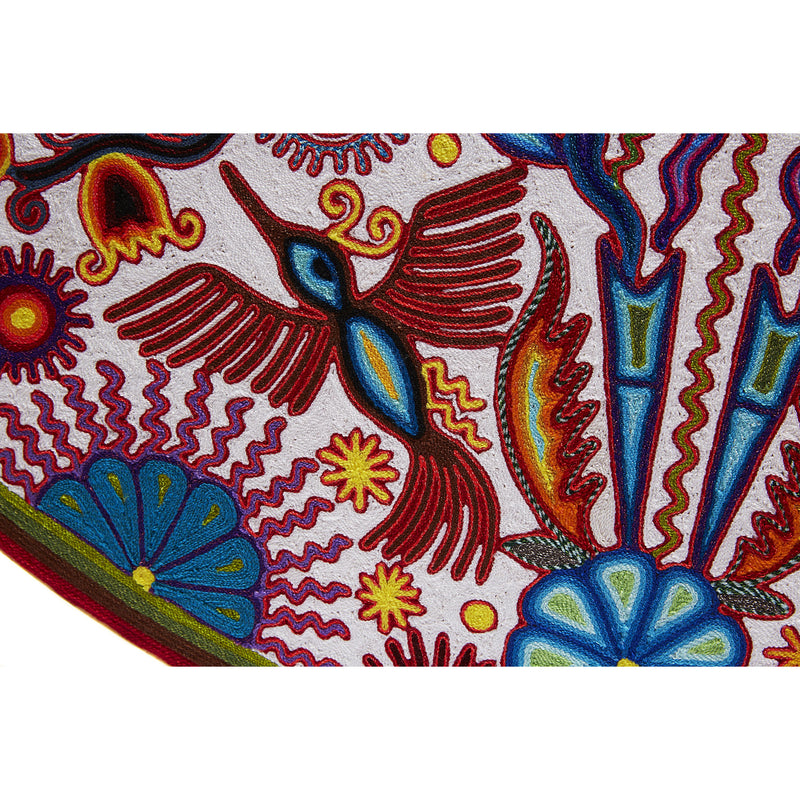 Huichol Indian "Tatewari" -  Multicolor Yarn Painting - Mexican Huichol Art - Mexican Folk Art | Cactus Fine Art