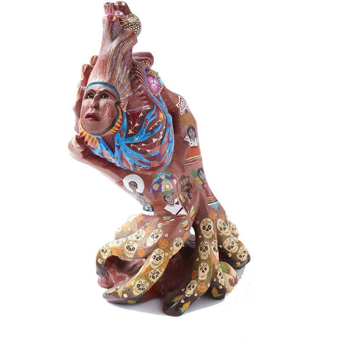 Corazon de mi Pueblo / Woodcarving Mexican Folk Art Sculpture