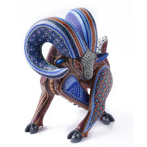 Carnero Azul / Woodcarving Alebrije Mexican Folk Art Sculpture