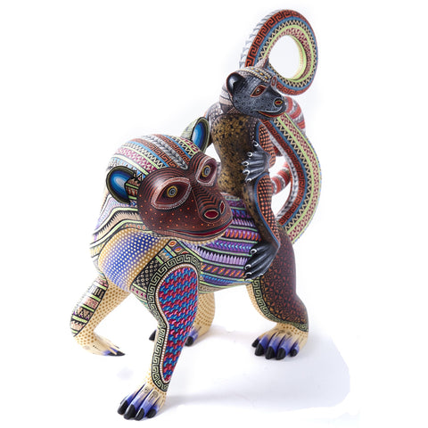 Madre e Hijo / Woodcarving Alebrije Mexican Folk Art Sculpture