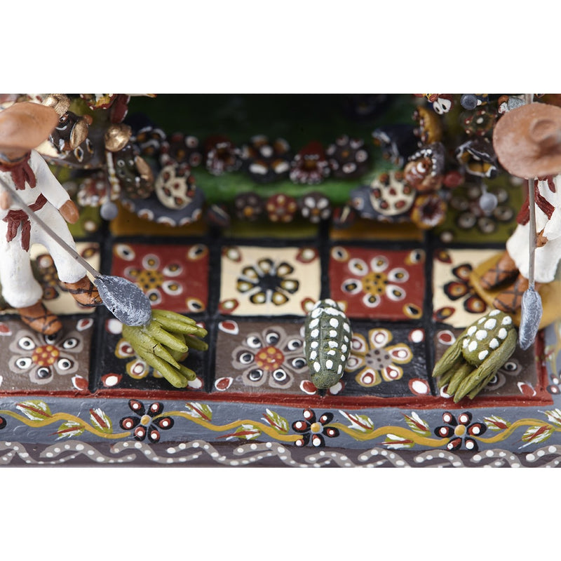 Nacimiento en una Calabaza / Ceramics Mexican Folk Art Miniature Nativity