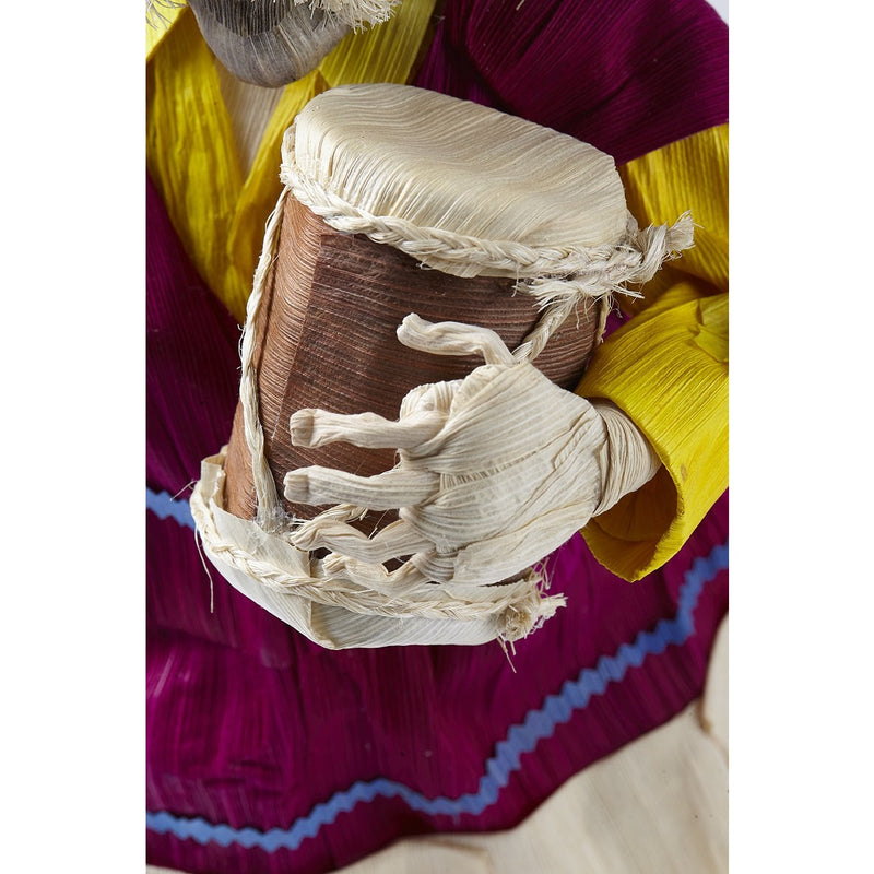 Huehuenton / Vegetable Fibers Mexican Folk Art Corn Leaf Sculpture