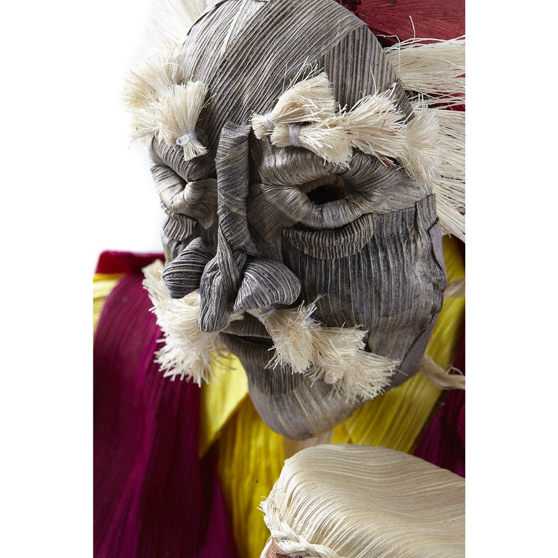 Huehuenton / Vegetable Fibers Mexican Folk Art Corn Leaf Sculpture