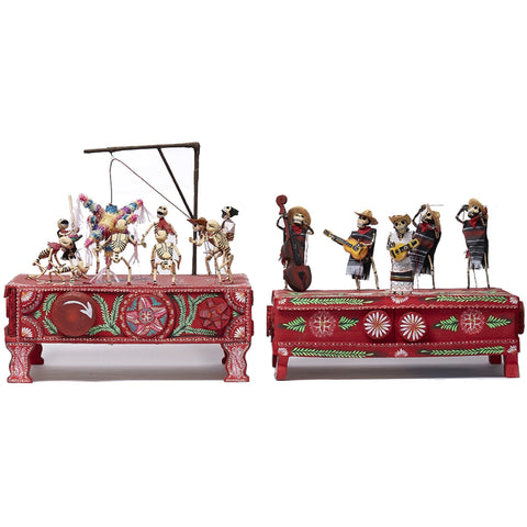 Juego de la Piñata / Mexican Mechanical Folk Art Carton Sculpture