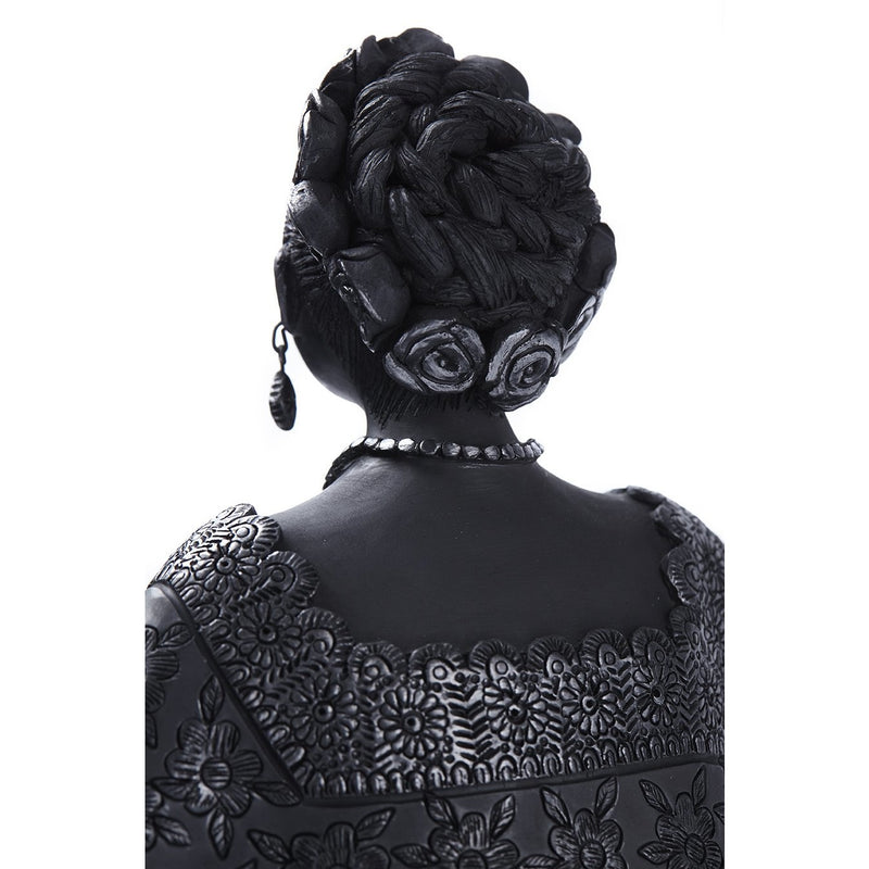 Traje Yucatan / Ceramics Black Clay Mexican Folk Art