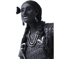 Traje Huajapan-Oaxaca / Ceramics Black Clay Mexican Folk Art