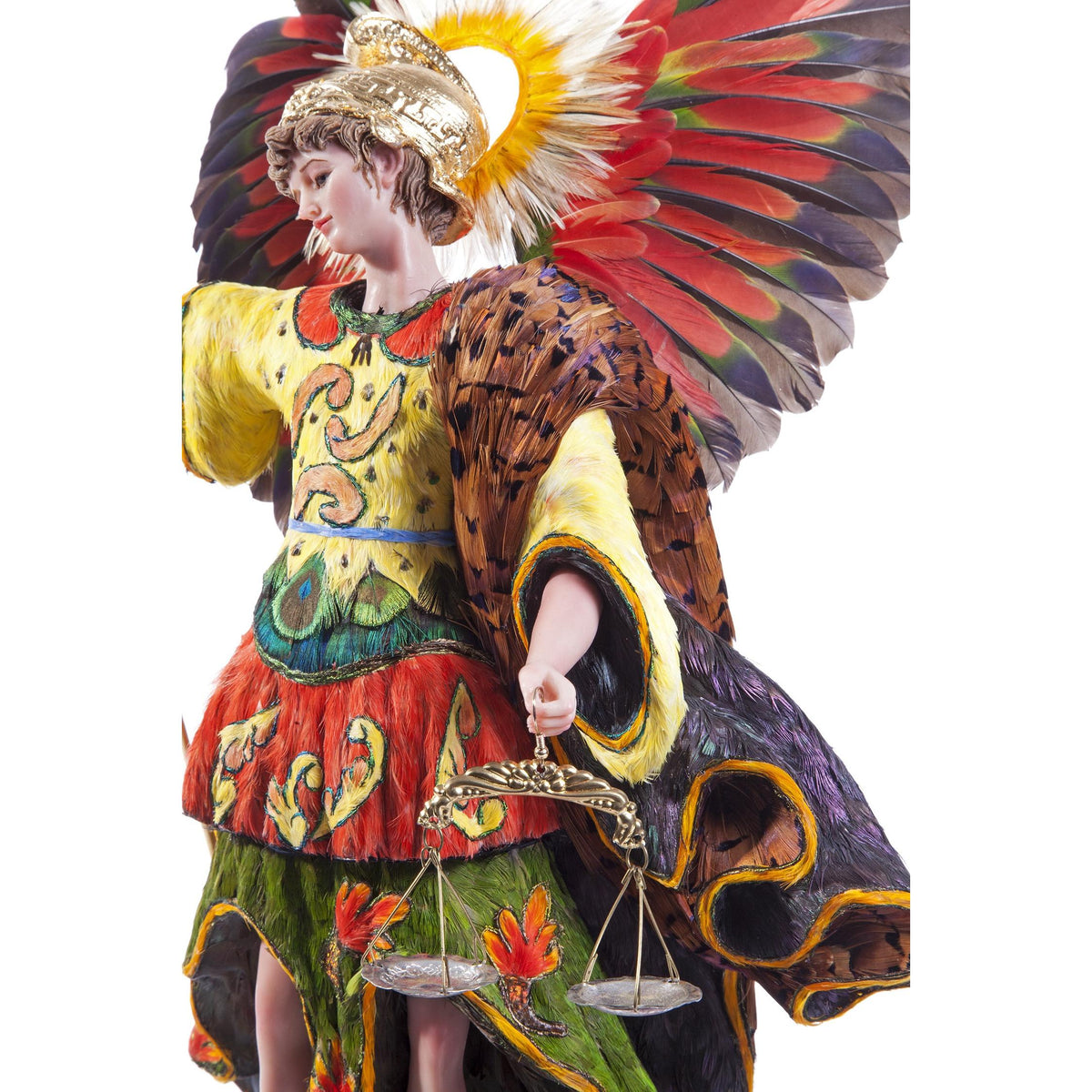 San Miguel Arcangel / Wax Sculpture Mexican Folk Art