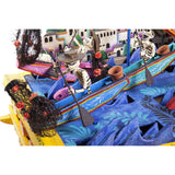 Pescadores en Dia de Muertos / Mexican Mechanical Folk Art Carton Sculpture
