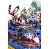 Pescadores en Dia de Muertos / Mexican Mechanical Folk Art Carton Sculpture