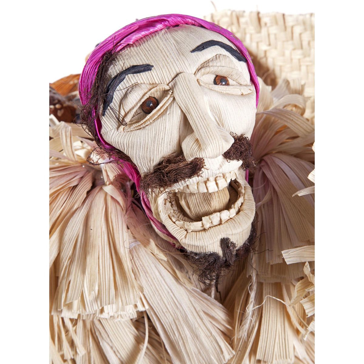 Viejon / Vegetable Fibers Mexican Folk Art Corn Leaf Sculpture