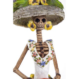 Catrina Dia de Muertos / Mexican Folk Art Sculpture Featherwork and Ceramics