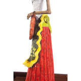 Catrina Dia de Muertos / Mexican Folk Art Sculpture Featherwork and Ceramics