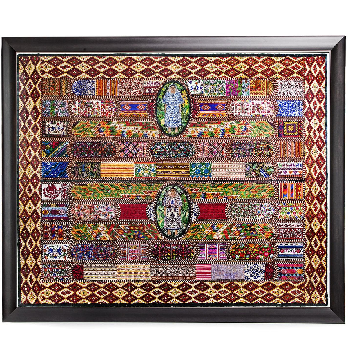 Dechado de Textiles Mexicanos / Mexican Folk Art Featherwork Frame