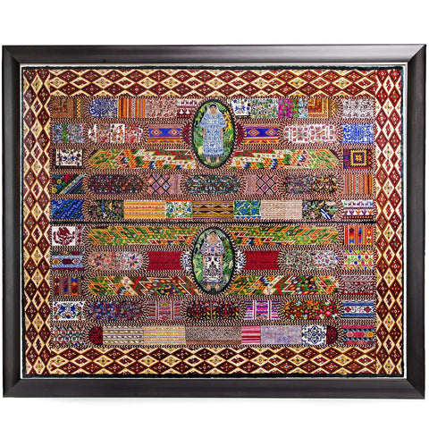 Dechado de Textiles Mexicanos / Mexican Folk Art Featherwork Frame