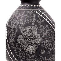 Vasija Buhos / Ceramics Mexican Folk Art Mata Ortiz