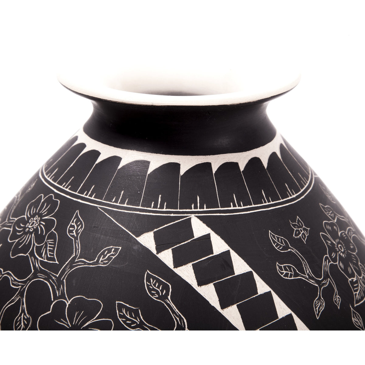 Vasija Buhos / Ceramics Mexican Folk Art Mata Ortiz