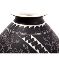 Vasija Buhos / Ceramics Mexican Folk Art Mata Ortiz