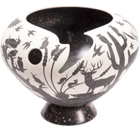 Vasija Blanco y Negro / Ceramics Mexican Folk Art Mata Ortiz