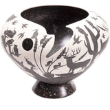 Vasija Blanco y Negro / Ceramics Mexican Folk Art Mata Ortiz