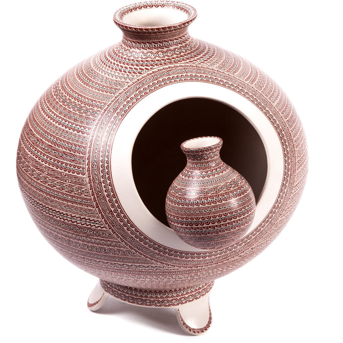 Vasija Fusion / Ceramics Mexican Folk Art Mata Ortiz