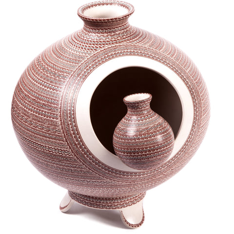Vasija Fusion / Ceramics Mexican Folk Art Mata Ortiz