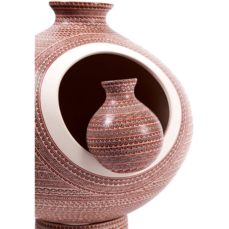 Vasija Fusion / Ceramics Mexican Folk Art Mata Ortiz