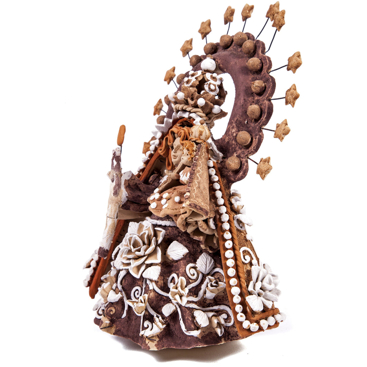 5 Virgenes / Ceramics Mexican Folk Art Clay